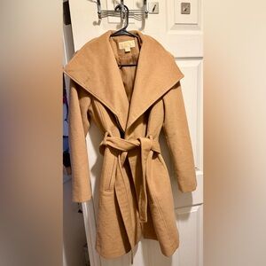 Michael Kors Tan Belted Coat